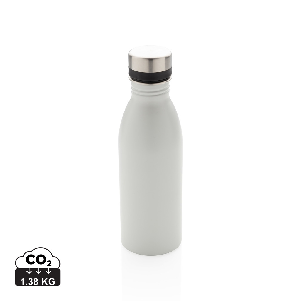 Bouteille sport publicitaire en inox 500 ml - Deluxe Blanc cassé